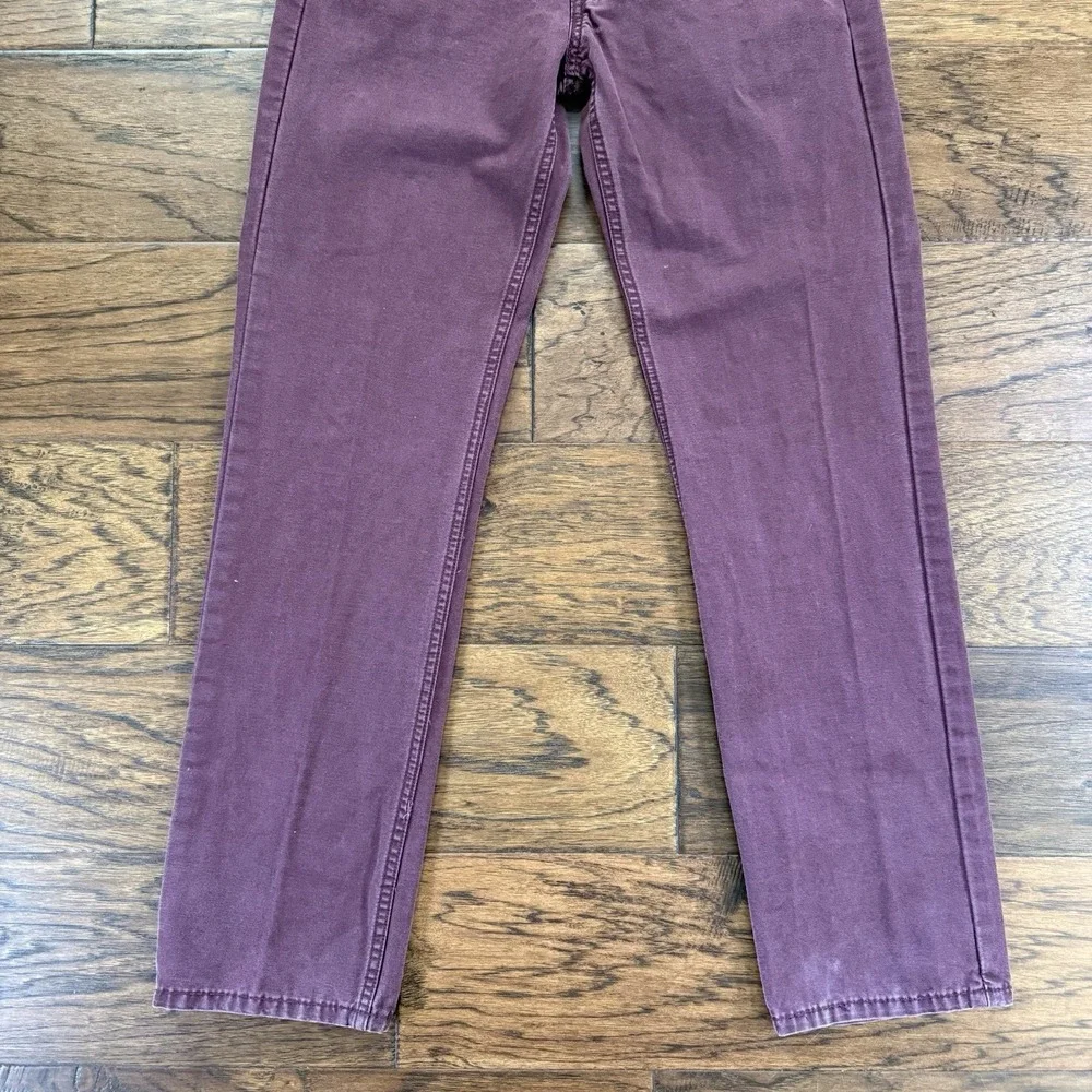 Levi's 514 Straight Leg Canvas‎ Pants Burgundy Streetwear Workwear W31 L32